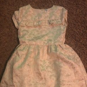 Girls gold cream children’s place formal holiday dress 7